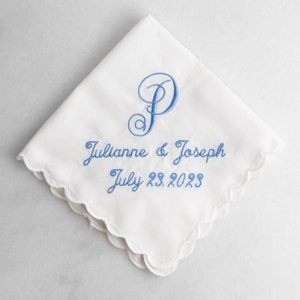 Custom Wedding Handkerchief for Bride Threads & Honey image 1