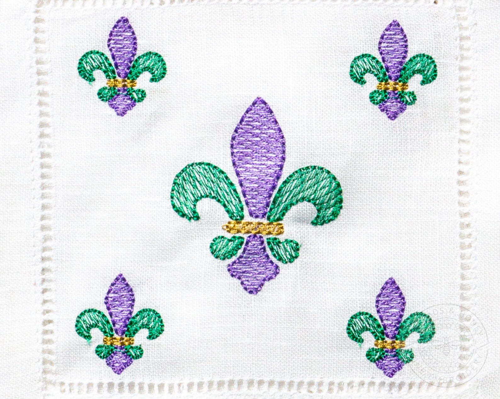 Mardi Gras Napkins Set of 4 Embroidered Cocktail Napkins for Etsy