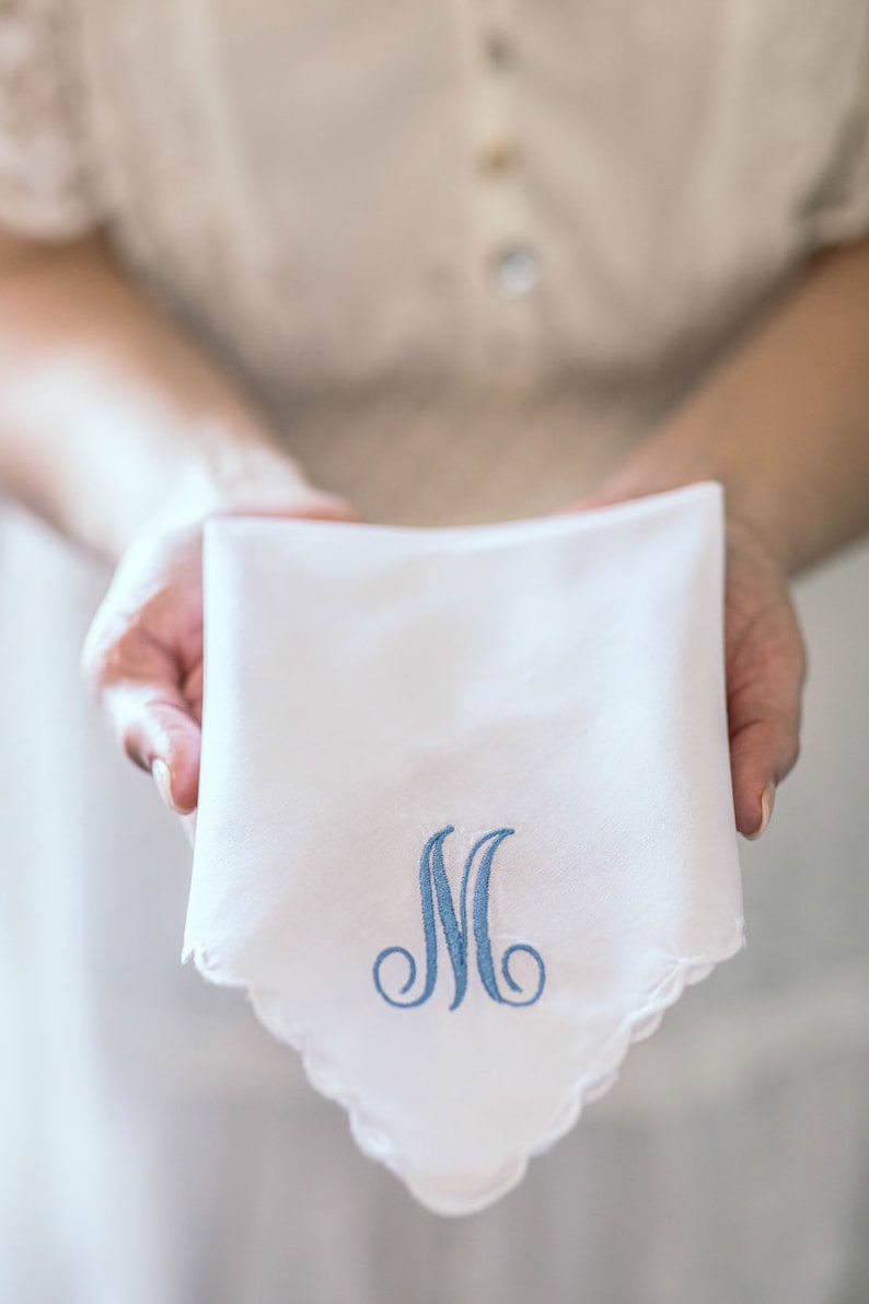 Custom Embroidered Handkerchief with Logo or Design Threads & Honey image 3