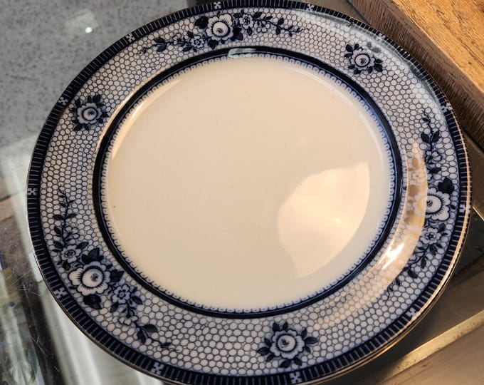 Beautiful Flow Blue Plate In Excellent Condition