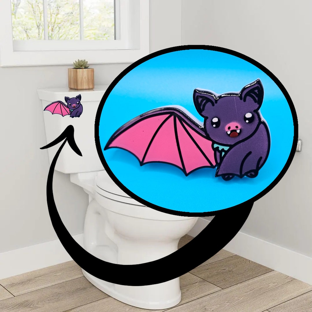 Bat Flush Buddy Toilet Handle - Etsy