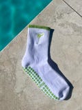 Lime Margarita Grip Socks: Pilates  Non-Slip Socks