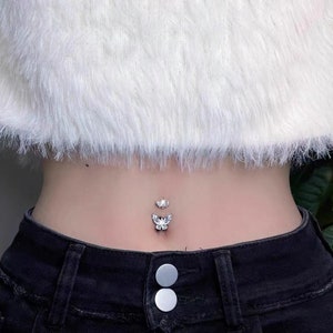 S925 Solid Silver 14G Butterfly Belly Button Ring, CZ Belly Ring, Navel Jewelry, Navel Barbell, Butterfly Jewelry, Belly Bar 1.6*8/10/12mm