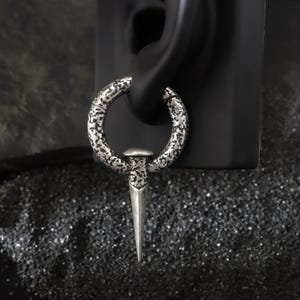 316L Nail Ear Weights / High Quality Steel Ear Hanger/ 6 Gauge Ear Weight Silver/ Ear Stretched Jewelry/ Weighted Hoops Silver 4mm