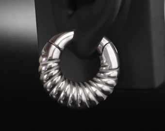 Anneau de poids classique pour oreille étirée de 6 mm / Bouchons de boucles d'oreilles calibre 2 / Poids étalons / Porte-poids lourd avec fermoir magnétique / Tunnels auriculaires