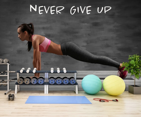 3D Never Give up FFA7434 Gym Removable Wallpaper Self Adhesive - Etsy 3D Never Give up FFA7434 Gym Removable Wallpaper Self Adhesive - Etsy