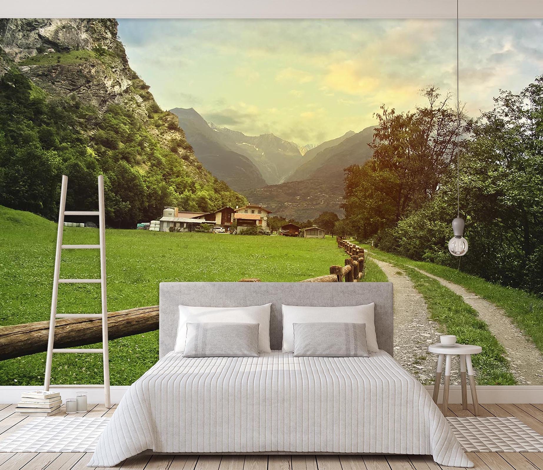 3D Peaceful Mountain Life FFA9766 Removable Wallpaper Self - Etsy 3D Peaceful Mountain Life FFA9766 Removable Wallpaper Self - Etsy