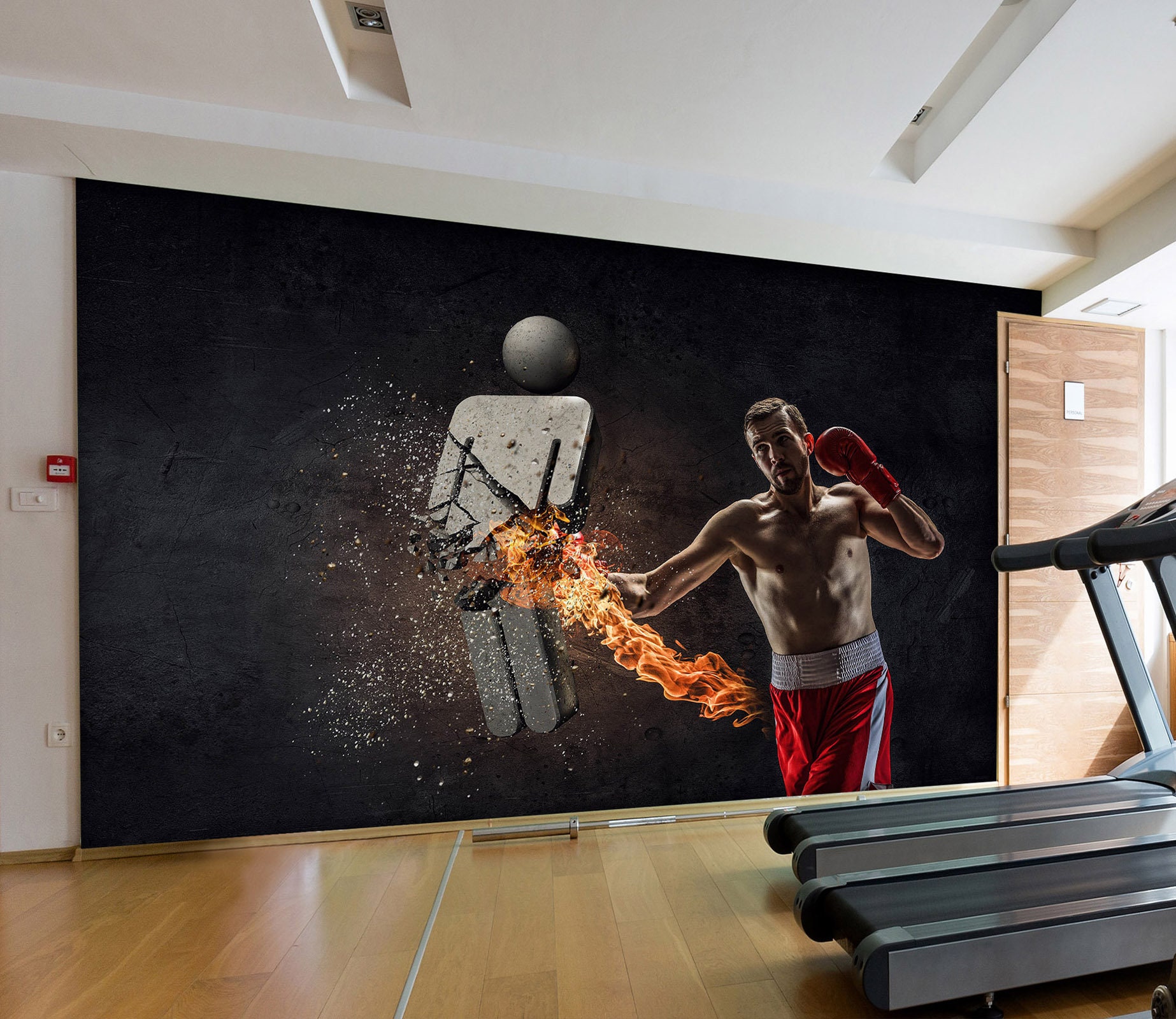 3D Powerful Boxing FFA7486 Gym Removable Wallpaper Self Adhesive Wallpaper  Extra Large Peel & Stick Wallpaper Wallpaper Mural 