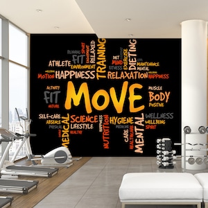 3D Sport Motivazione FFA4626 Palestra Carta da parati rimovibile Carta da parati autoadesiva Carta da parati Extra Large Peel & Stick Wallpaper Wallpaper Mural
