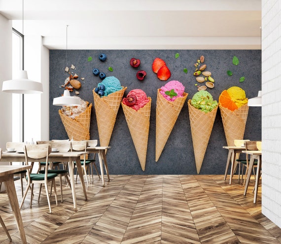 3D Ice Cream Ball S421 Wallpaper Mural Self-adhesive Removable Sticker Kids  Ka