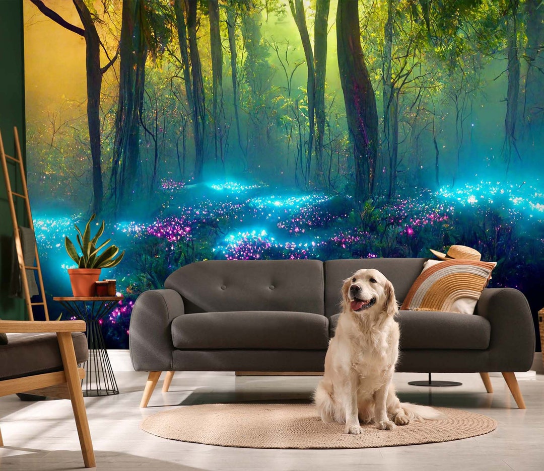 3D Romantic Forest FFA1699 Removable Wallpaper Self Adhesive Wallpaper ...
