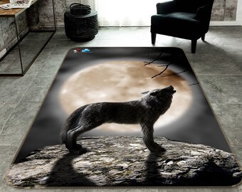2'7''x1'8'' Black and White Snow Wolf Area Rug Decorative Floor Door Mat Carpet 2'7''x1'8'' Black and White Snow Wolf Area Rug Decorative Floor Door Mat Carpet