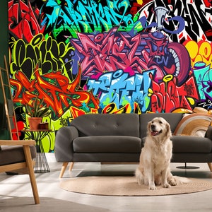 3D Doodle Letras Engraçadas FFA1266 Papel de Parede Removível Papel de Parede Autoadesivo Extra Grande Peel & Stick Papel de Parede Mural