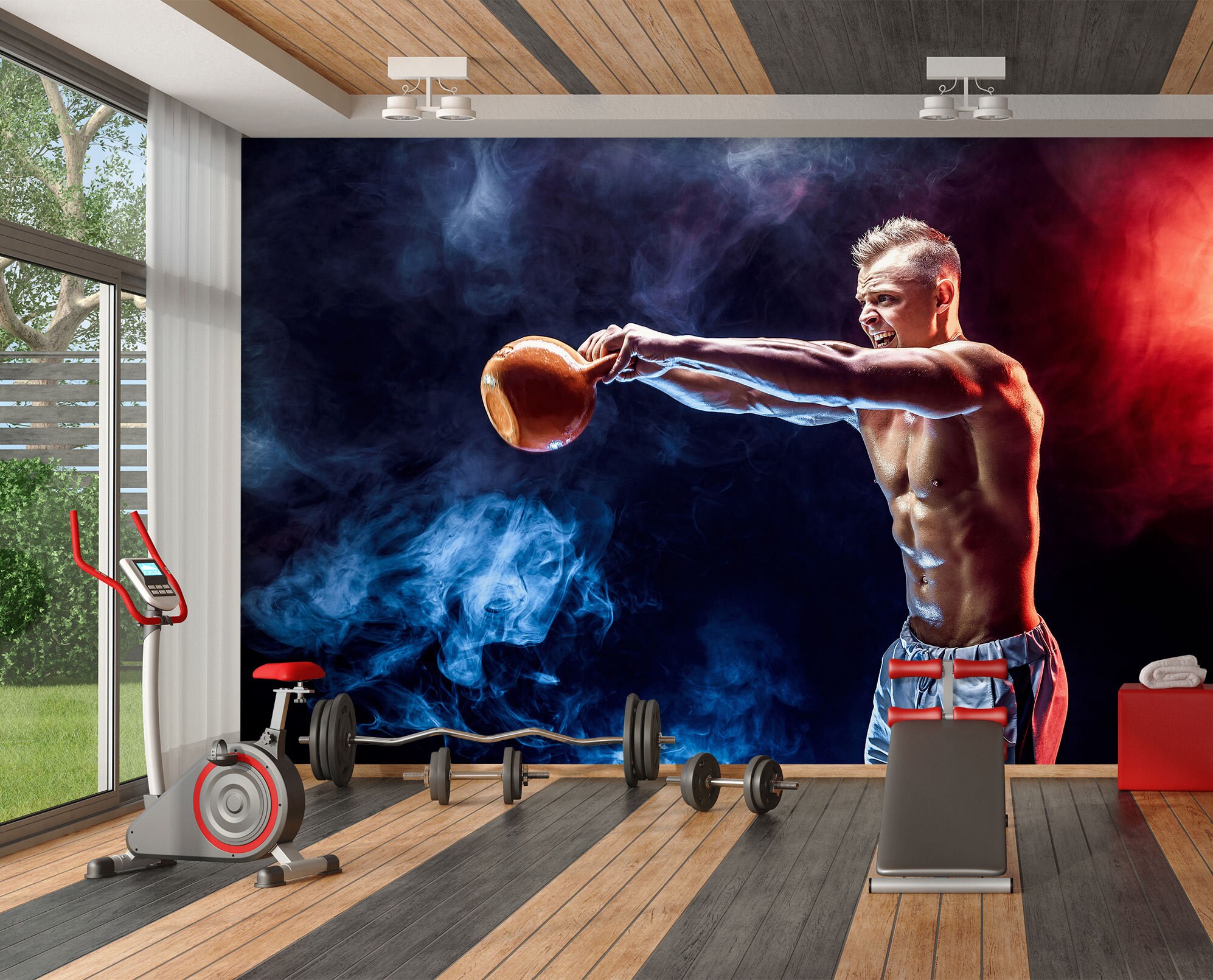 3D Boxing Training FFA7487 Gym Removable Wallpaper Self Adhesive Wallpaper  Extra Large Peel & Stick Wallpaper Wallpaper Mural 