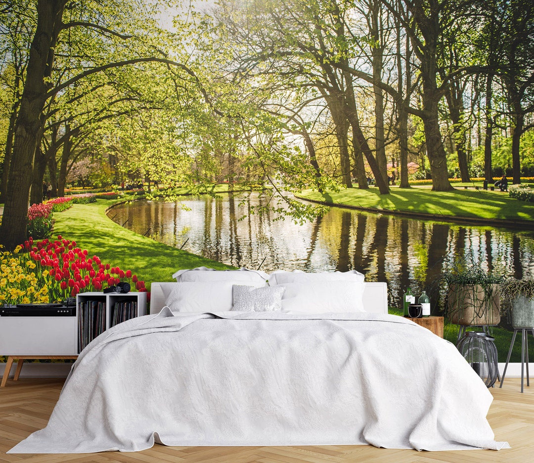 3D Forest Wide River FFA1669 Removable Wallpaper Self Adhesive ...
