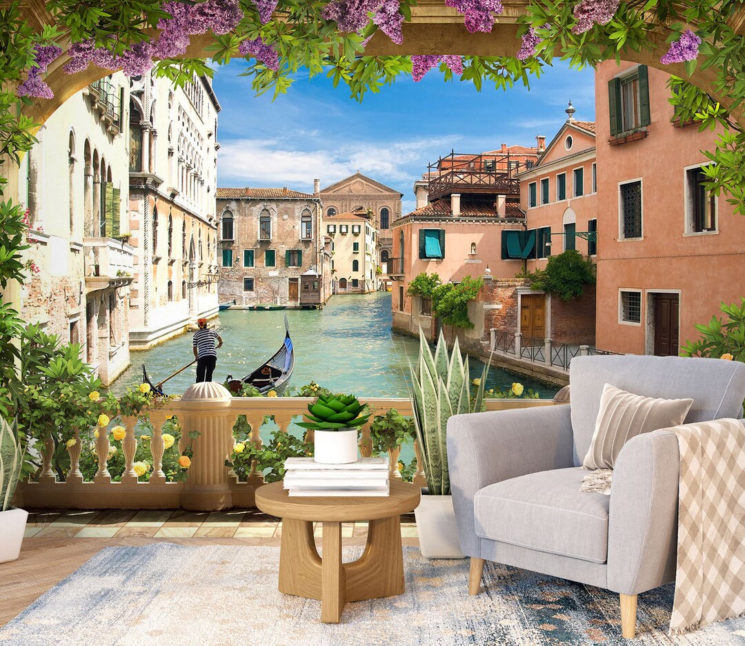 3D City Calm River FFA1132 Removable Wallpaper Self Adhesive Wallpaper ...