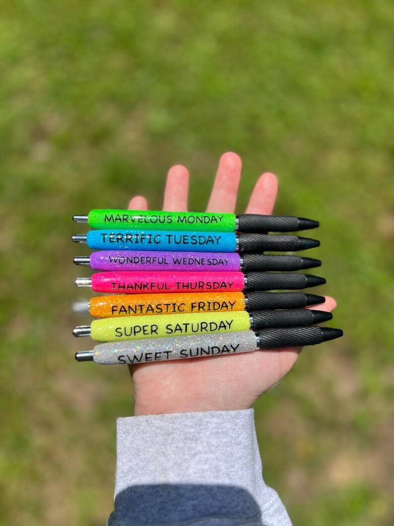 Days of the Week Pens Etsy