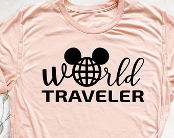 World Traveler Shirt, Disney Traveler Shirt, Disneyworld Vacation Shirt,gift for Women Travel, Disney vacation Shirt, Girl trip Disney Shirt