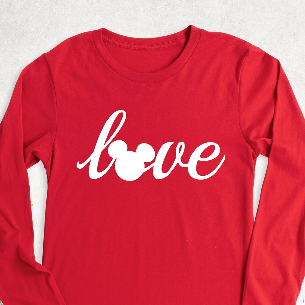 Couple Love Disney Long Sleeve, Valentines Day Disney Sweatshirt, Valentines Disneyland Trip Long Sleeve, Disney Vacation Matching Hoodie, Teeplaza Design
