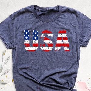 4th of July Shirt, USA Shirt, Patriotic Shirt, Womens 4th of July Shirt, Independence T-Shirt, American Flag Shirt, Red White and Blue Shirt