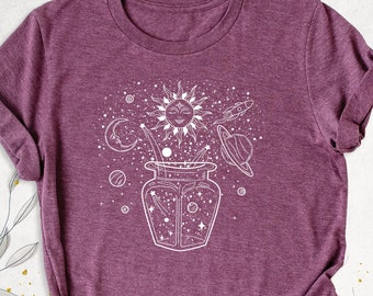 Star Galaxy Shirt, Cosmos Shirt, Milky Way Shirt, Women Space Shirt, Astronomy Shirt, Celestial Shirt, Constellation Shirt, Mystic Sun Shirt