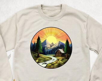 Nature Lover Sweatshirt, Camping Hoodie, Adventure Sweatshirts, Mountain Long Sleeve, Forest Camper Hoodie, Hiking Sweatshirt, Sunset Shirt