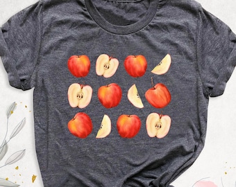 Apple Garden Food Shirt, Apple Farm Shirt, Botanical Shirt, Apple Festival Shirt, Foodie Gardening Shirt, Cottagecore Shirt, Apple Lover Tee