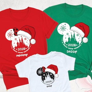 Disney Family Christmas Shirt, Matching Christmas Mickey Minnie Shirt, 2025 Disneyland Christmas Shirt, Custom Christmas Disney Vacation Tee