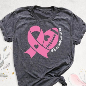 Breast Cancer Football Shirt, Support Squad Cancer Tee, Cancer Awareness Shirt, Breast Cancer Shirt, Cancer Warrior shirt, Pink Ribbon Shirt