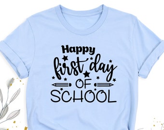 Hello School Shirt, Happy First Day of School Tshirt, Teacher Gift Shirts, Back to School Outfits, Hello Grade Shirt, Funny Kids School Tee