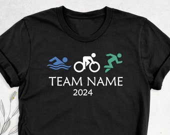 Triathlon Shirt, Swim Bike Run Tshirt, Custom Triathlon Team Shirts, Running Outfits, Swimming Shirt, Biking Tee, Race Shirt, Triathlon Gift