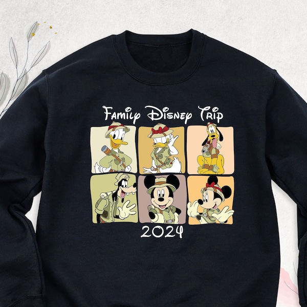 Disney Animal Kingdom Sweatshirt, Disney Family Vacation Hoodie, Disneyworld Safari Trip Long Sleeve, Family Trip 2024 Disneyland Hoodie