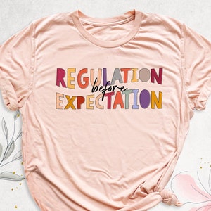 Regulation Before Expectation Shirt, SPED Teacher Shirt, Autism Acceptance Shirts, Ot Shirt, Sensory Regulation Shirt, SLP Shirt, ADHD Shirt