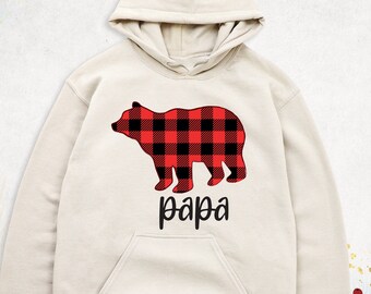 Custom Bear Christmas Sweatshirt, Bear family Longsleeve, Papa Bear Christmas outfit, Christmas Party shirt, Family Christmas Hoodie sweater
