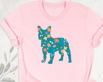 Boston Terrier Shirt, Wildflower Dog Shirt, Cute Animal Tshirt, Boston Terrier Mom Shirt, Women Graphic Dog Tees, Boston Terrier Lover Shirt