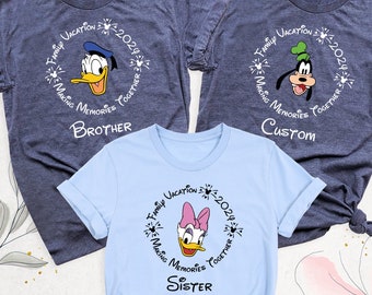 Family Vacation Disney Shirt, Disneyworld Group Shirts, Mickey and Friends Matching Tshirt, 2024 Disney Trip Shirt, Custom Disneyland Tshirt