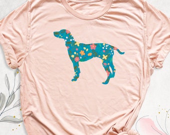 German Shorthaired Pointer Shirt, Floral Dog Shirt, Pointer Mama Shirt, GSP Dog Shirt, Dog Mom Shirt, Animal Lover Shirt, Dog Owner Gift Tee