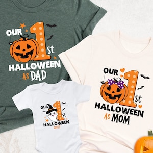 First Halloween Matching Shirt, Family halloween shirt, custom Halloween mom dad baby, First Halloween Outfit, My First Halloween family tee