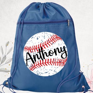 Custom Name Baseball Player Bag, Baseball Lover Gift Backbag, Baseball Fan Gym Bag, Baseball Team Bag, Sports Bag, Baseball Fan Game Day Bag