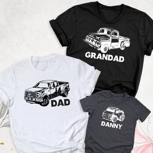 Grandpa and Me Matching Shirt, Father Grandfather Grandson Shirt, Fathers Day Gift, Dad Son Car Shirt, Daddy and Baby Shirt, New Grandpa Tee