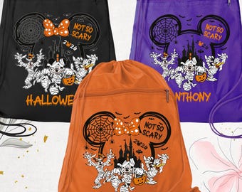 Disney Halloween Bag, Custom Mickey Minnie Bag, Spooky Season Backpack, Trick Or Treat Bag, Halloween Party Bag, Halloween Disney Trip Bag