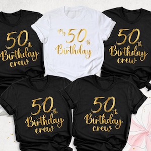 50th Birthday Crew Shirt by TrendyBuddyClothing