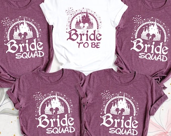 Disney bachelorette Shirt Disney Bride To Be Shirts Disneyland Bride Squad Tee, Disneyworld Bridal Party tshirt, Bridesmaids Team Tees