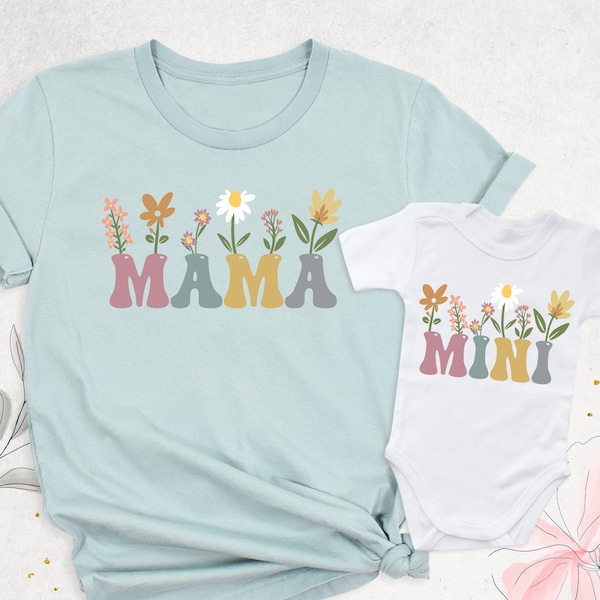 Mama Mini Shirt, Matching Mommy and Me Shirt, New Mom Shirt, Mama Mini Matching Shirt, Mother and Daughter Outfits, Mama Shirt, Mini T-Shirt