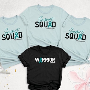Ovarian Cancer Shirt, Cervical Cancer Team Shirt, Cancer Support Squad Tee, Teal Ribbon Shirts, Ovarian Cancer Awareness Tee, Warrior Tshirt