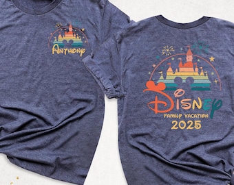 2026 Disney Trip Shirt Family Vacation Tees Matching Disneyland Shirts Custom Disney Castle Shirt, Disneyworld Group Shirt Disney Family Tee