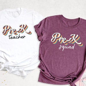 Pre-K Squad Shirt, Pre-K Teacher Shirt, Pre-K Team Shirt, Teacher Gift Shirt, Matching Preschool Shirt, Retro Pre-K Gift Shirt, Pre-K Shirts