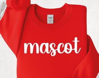 Custom Team Name Embossed Puff Sweatshirt 3D Text Mascot Hoodie Embossed Print School Mascot Hoodie, School Name Sweater Puff Letters Hoodie