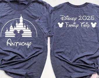 2026 Disney Family Trip Shirt, Custom Disneyland Shirt, Disney Vacation Shirt, Disneyworld Mickey Minnie Matching Shirt, Disney Castle Shirt