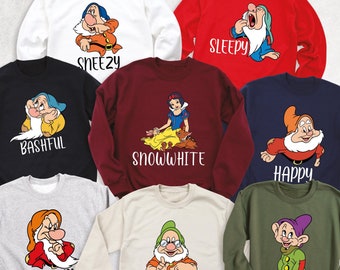 Snow White Seven Dwarfs Disney Hoodie, Disney Family Matching Sweatshirt, Group Disney Trip Hoodie, Disney Birthday Shirt, 7 Dwarfs Shirt